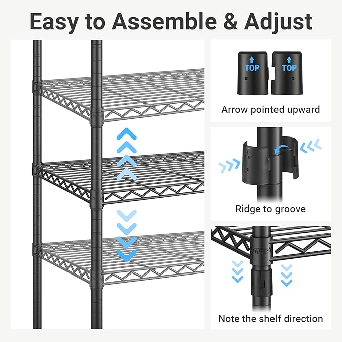 VIPEK V5 Portable Closet Wardrobe Heavy Duty Clothes Rack Metal Freestanding Clothing Racks, Adjustable Custom Closet Racks with 4 Hanging Rods & 8 Shelves, 68.9" Lx15.7 Wx76.4 H, Bronze