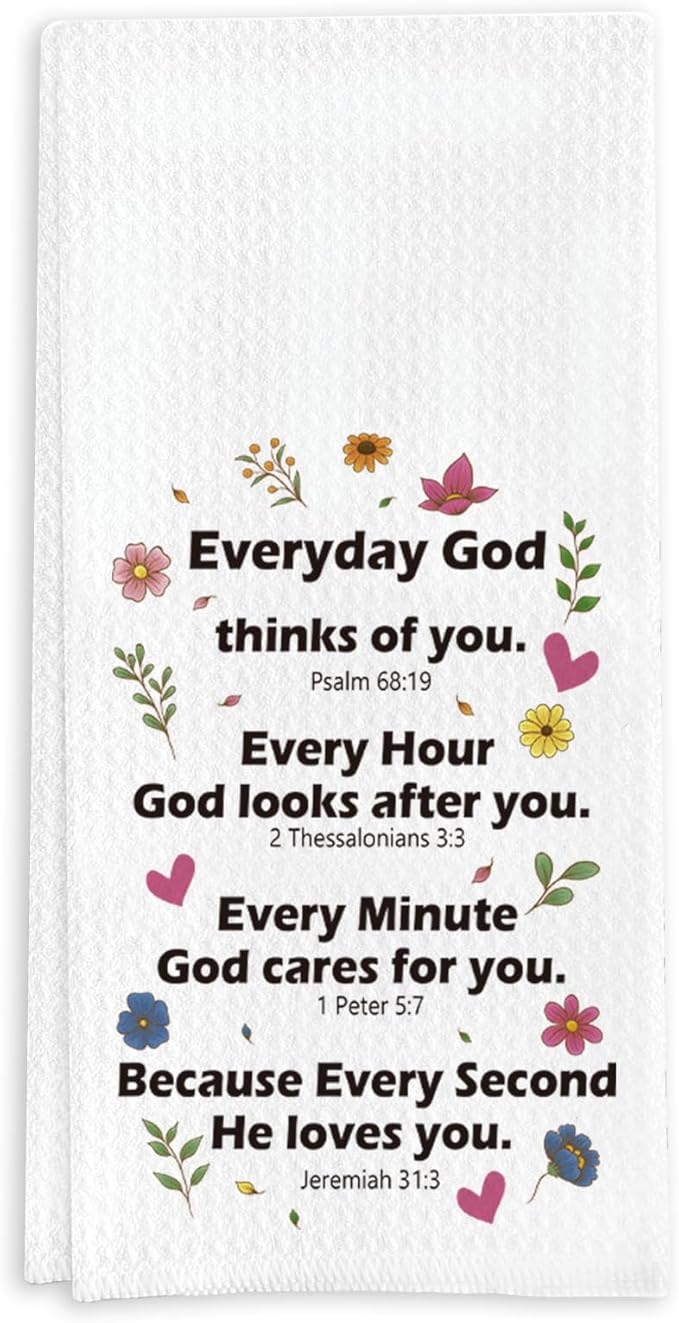 Friendship Tea Towel for Besties, Christian Gifts for Women and Men, Absorbent Quick-Drying Kitchen Towel 16 * 24in