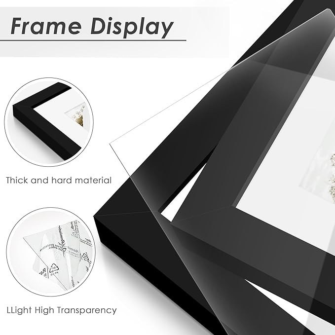22x22 Picture Frame 4x6 Collage Picture Frame Displays Sixteen 4x6 inch Photos Collage Wall Decor Wall Hanging Black