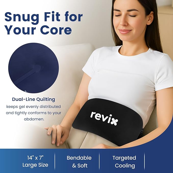 REVIX Soft Ice Packs for Injuries 14" x 7" – 2-Pack Flexible Cold Compress with Strap for Back, Shoulder, Hip, Leg, Reusable Large Cold Packs for Enhancing Comfort and Soothing Fatigue