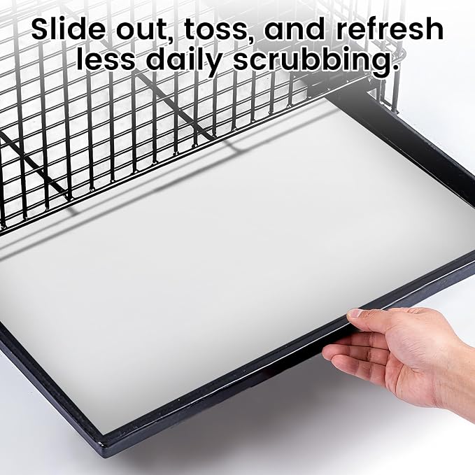 17.7x13.8in Bird Cage Liners - 200 Sheets Pre-Cut Cage Tray Pads | Disposable Absorbent Non-woven Pads Absorb Moisture and Collect Feathers for Parrots, Cockatiels, Parakeets and Finches