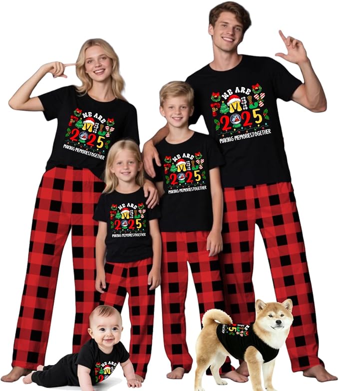 Family Christmas Pajamas Matching Sets Holiday Xmas Party Family Sleepwear Set Jammies for Couples