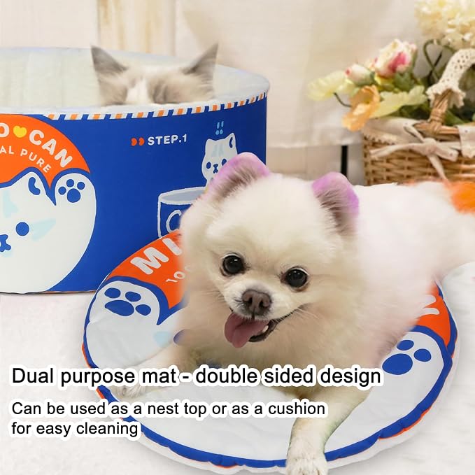 寵幸 Ramen Noodle Dog & Cat Bed,Keep Warm and Super Soft Creative Pet Nest for Indoor Cats,Removable Washable Cushion for Small Medium Large Dogs and Cats | Creative Pet Nest, Indoor Use, Removable Cushion, Multi-Size Fit, Dog & Cat Dual Use