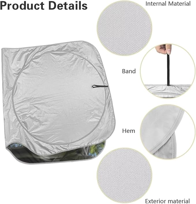 Cute Polar Bear Car Front Windshield Sun Shade Fit Most Cars SUV Trucks Universal Funny Sun Visor for UV Protection Foldable Front Window Cover Car Interior Accessories