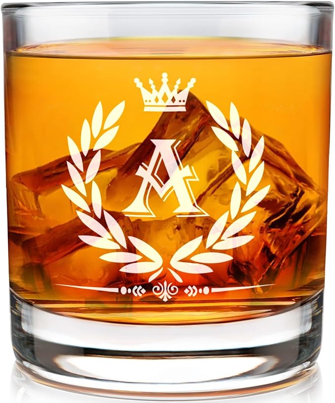 Old Fashioned Glasses Birthday Gifts for Men 11oz Personalized Whiskey Glass Engraved Monogram Drinking Glass for Man Custom Bourbon Gift For Dad Who Have Everything