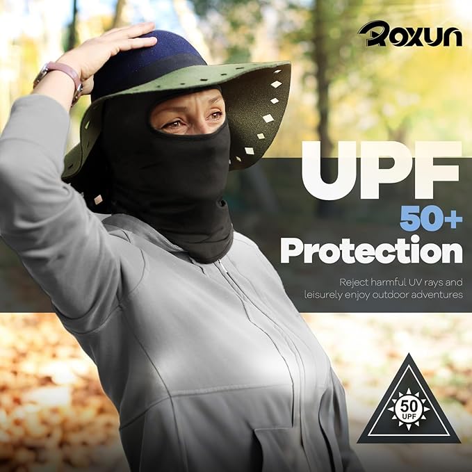 ROXUN Balaclava Ski Mask, 5 Pack Neck Gaiter Motorcycle Scarf Cold Winter Warm Windproof Men/Women