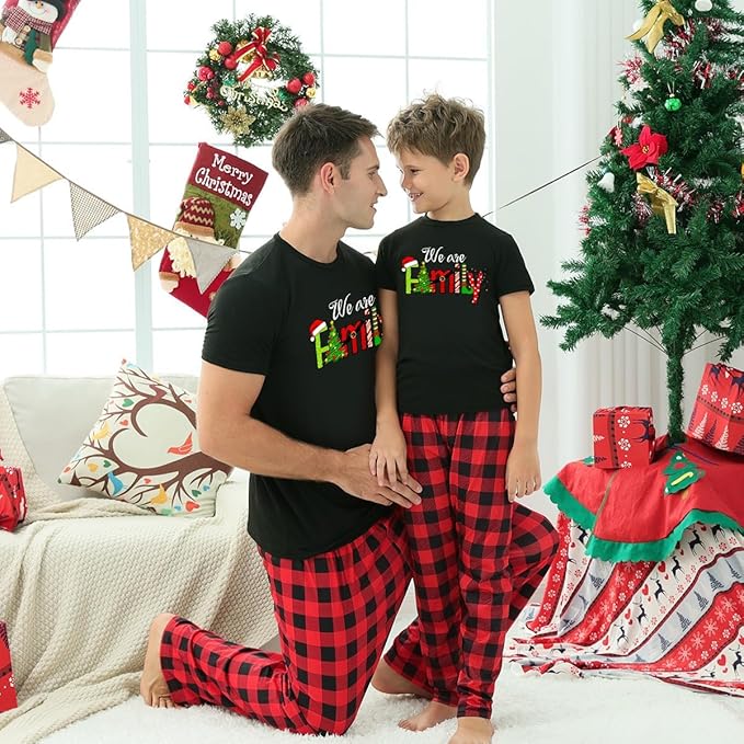 Family Christmas Pajamas Matching Sets Holiday Xmas Party Family Sleepwear Set Jammies for Couples