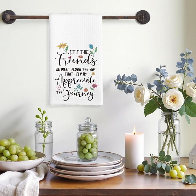 Tea Towel for Women, Friendship Gift for Friends, Absorbent Quick-Drying Dish Towel 16 * 24in