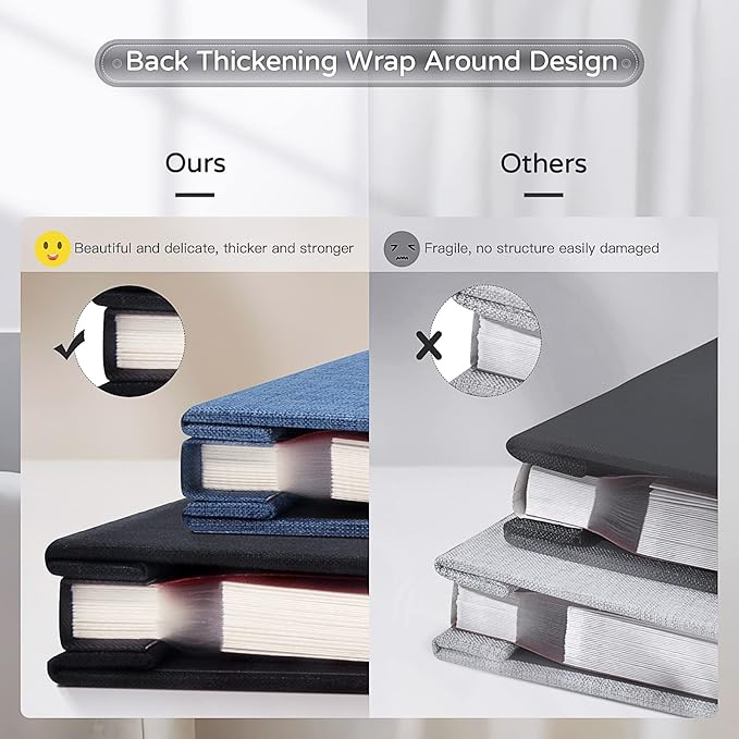 Popotop Large Photo Album Self Adhesive 4x6 5x7 8x10 Scrapbook Album DIY Picture Book,Gifts for Mom,Family Baby and Wedding,with Metal Pen and Plastic Board