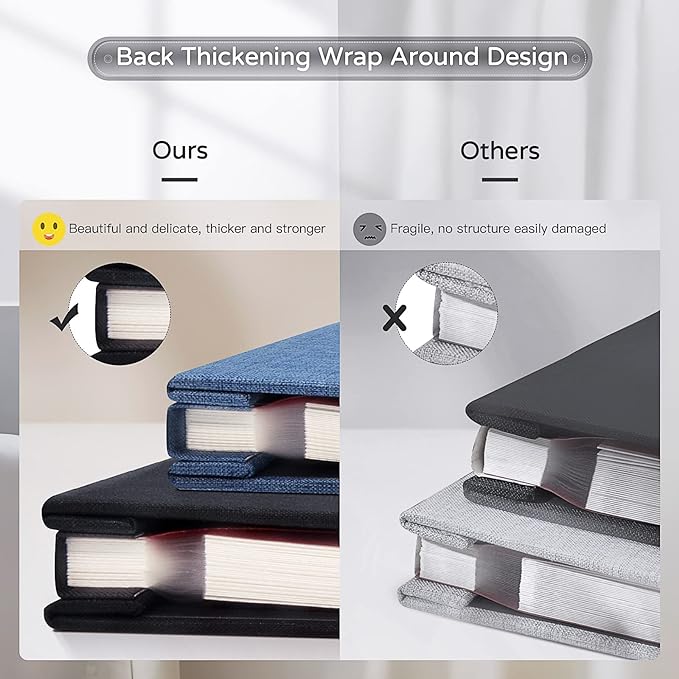 Popotop Large Photo Album Self Adhesive 4x6 5x7 8x10 Scrapbook Album DIY Picture Book,Gifts for Mom,Family Baby and Wedding,with Metal Pen and Plastic Board