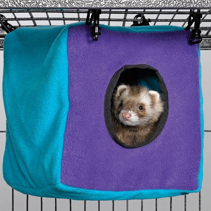 MidWest Homes for Pets Ferret Nation Cozy Cube for Ferret Nation & Critter Nation Small Animal Cages | Measures 8.5L x 8.5W x 9H - Inches