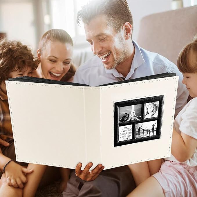 Ywlake Photo Album 4x6 1000 Pockets Photos, Extra Large Capacity Family Wedding Picture Albums Holds 1000 Horizontal and Vertical Photos Beige