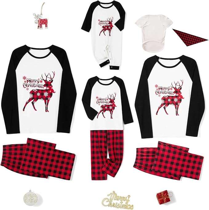 WephuPSho Christmas Family Matching Pajamas, Festive Xmas Jammies Sets for the Whole Family, Holiday Pjs Christmas
