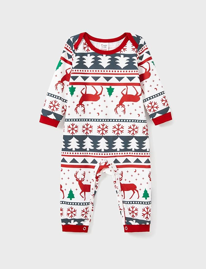 PATPAT Christmas Family Matching Pajama Sets Includes Christmas Socks - Perfect for Family Photos & Holiday Celebrations