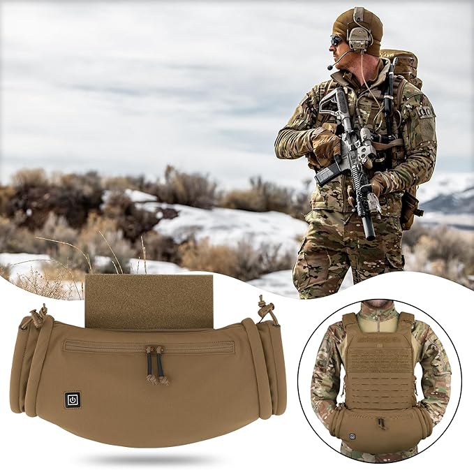 PETAC GEAR Tactical Hand Warmer,Portable Drop Hanger Waist Handwarmer Pouch for Hunting Golf Camping Fishing, Hiking, Football Winter Outdoor Field Survival.