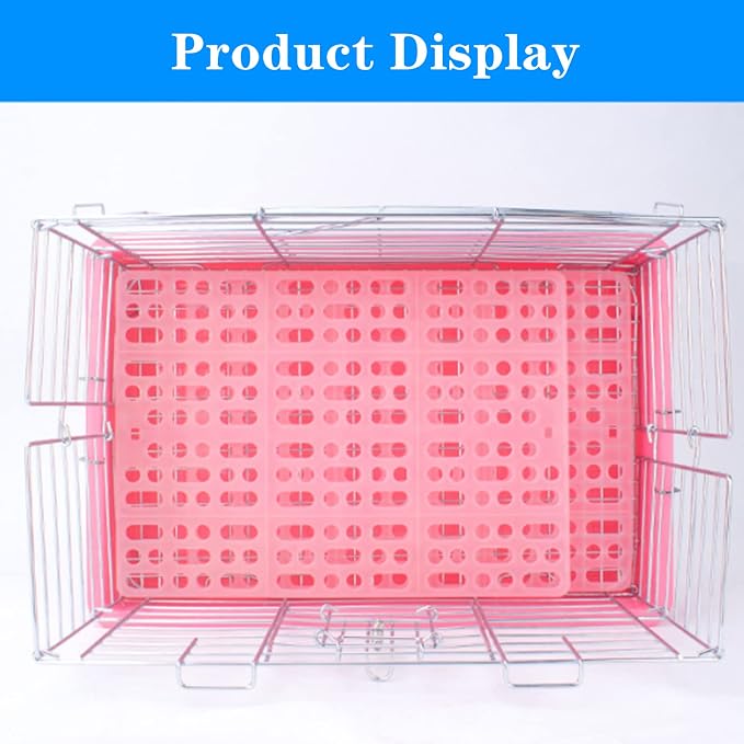 Lyellfe 12 Pack Plastic Rabbit Cage Mat with Snap Joint | Durable Rabbit Floor Mat, Foot Resting Pads for Pet Cats Dogs Bunny, Assorted Colors