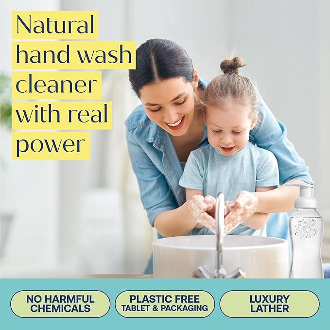 Fab Tab Guilt-free Cleaning - Hand Soap Refill Tablets - 12 Tablets Makes 12 x11.9 fl oz Bottles - Plant-based - Variety Scents- FabTab Hand Soap (Bottles Not Included)