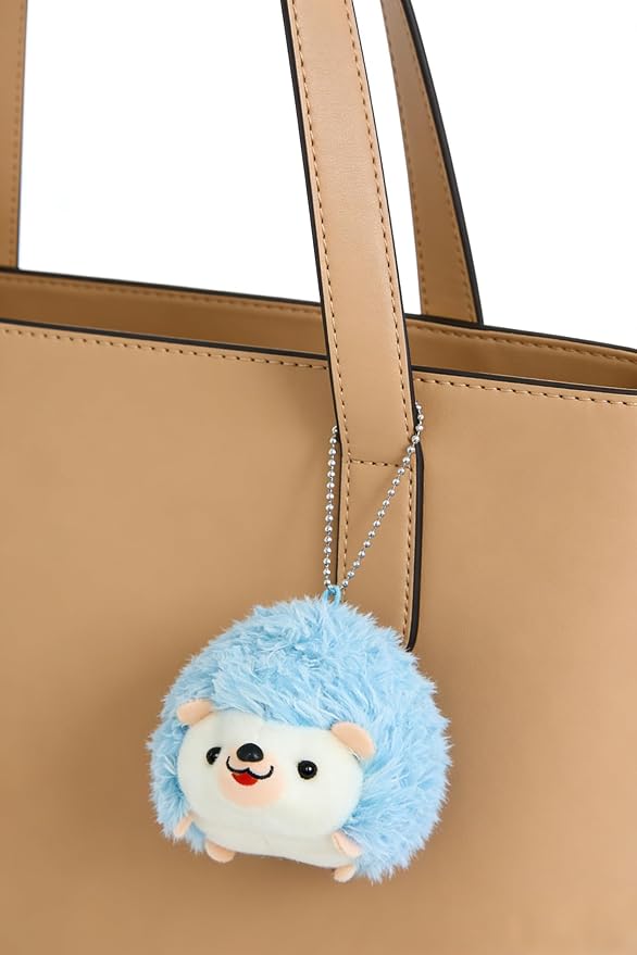Cute Hedgehog Plush Keychain Bag Pendant, 3.93 x 3.93 Inches, Adult Accessory