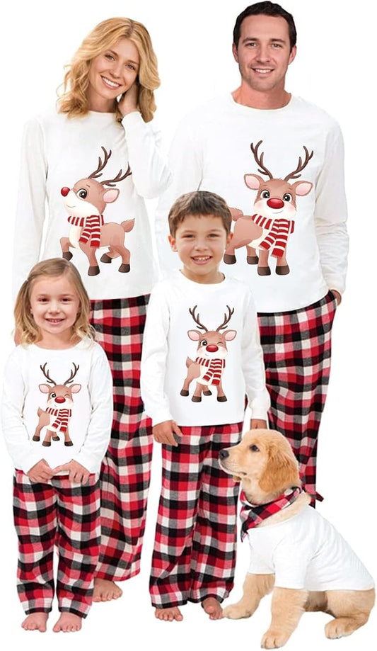 Christmas Family Pajamas Matching Sets, Matching Christmas Pjs For Family and Dog, Holidays Jammies Family Pjs Set