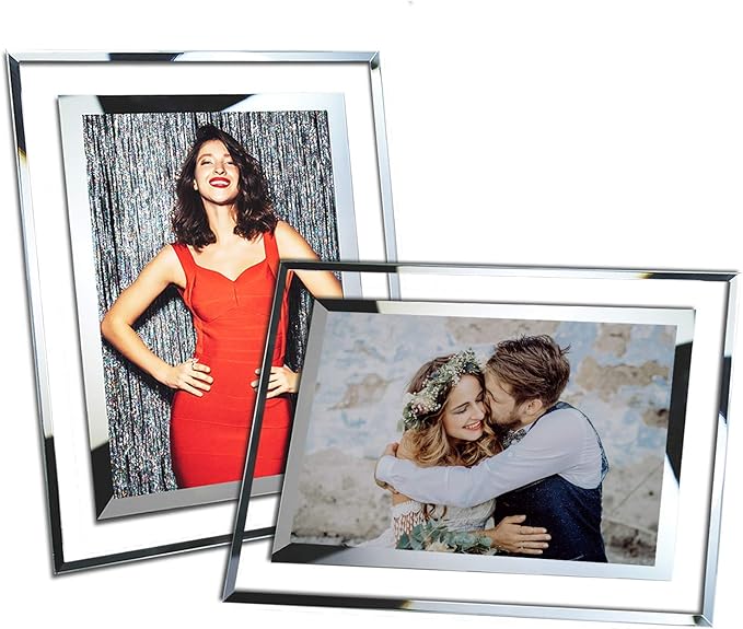 SIMON'S SHOP Picture Frames 5x7, Wall and Tabletop 5x7 Picture Frame for Weddings Anniversaries Birthdays Housewarming, Glass Clear Photo Frames - 3 Pack