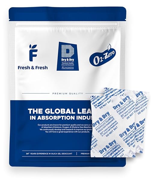 Dry & Dry 20 Gram [120 Packets] Silica Gel Packets, Desiccants - Rechargeable Fabric Silica Gel Packs, Silica Gel, Silica Packets, Desiccant Packs for Storage