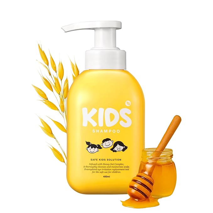 TS Kids Shampoo – Tear-Free, Sulfate-, Paraben-, Silicone- & Allergen-Free | 14.1 fl oz / 400ml | Gentle Korean Kids Hair Care