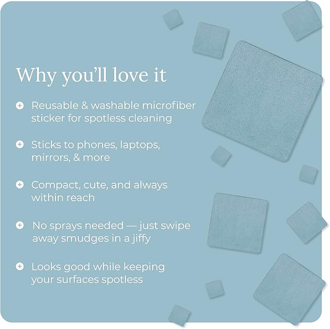 Restickable Cleaning Pads – Reusable, Washable, Multi-Surface Cleaner for Home & Kitchen, Blue Slate