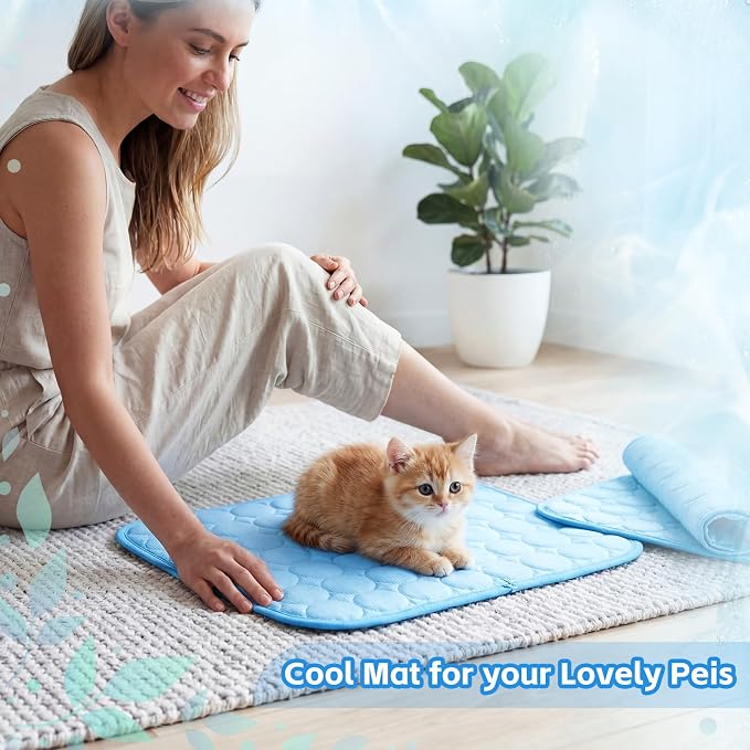 Jetec 3 Pcs Guinea Pig Cooling Mat, Small Animal Beds,Summer,Pink | 10 x 11 in Summer Ice Silk Pad for Rabbit, Hamster, Chinchilla, Rat, Warm Guinea Pig Hideout, Cozy Small Animal Cage Bed
