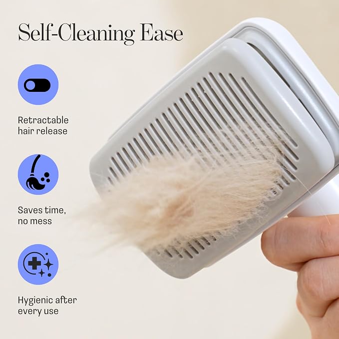Grooming Mitt Kit with Deshedding Brush, Dogs & Cats | includes 2 mitts, self-cleaning deshedding brush, machine washable