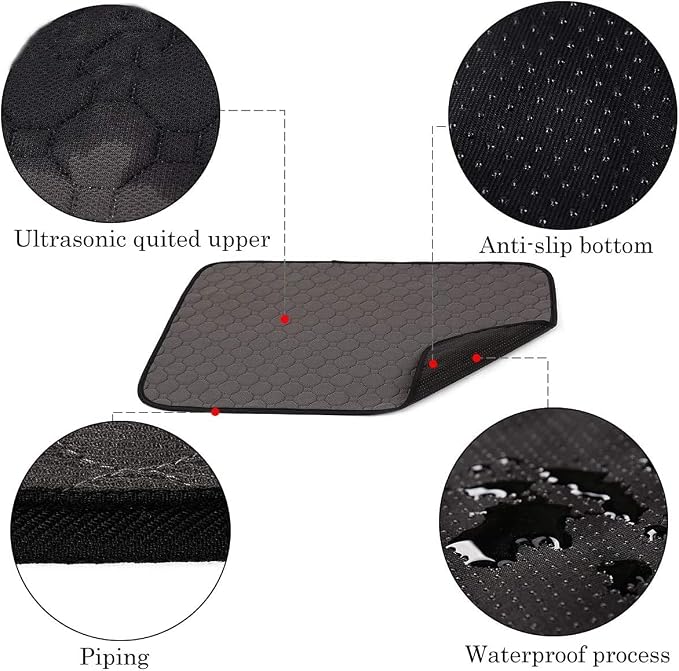 2 pcs Guinea Pig Cage Liners - Washable Guinea Pig Pee Pads, Waterproof Reusable & Anti Slip Guinea Pig Bedding Fast and Super Absorbent Pee Pad for Small Animals Rabbit Hamster Rat