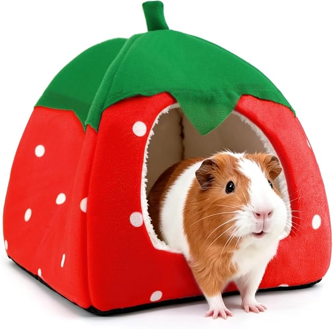 Guinea Pig Hideout Bed, Dwarf Rabbit House Cave | Cozy Hide-Out for Little Bunny Hedgehog Ferret Chinchilla & Other Small Animals, Cage Accessories