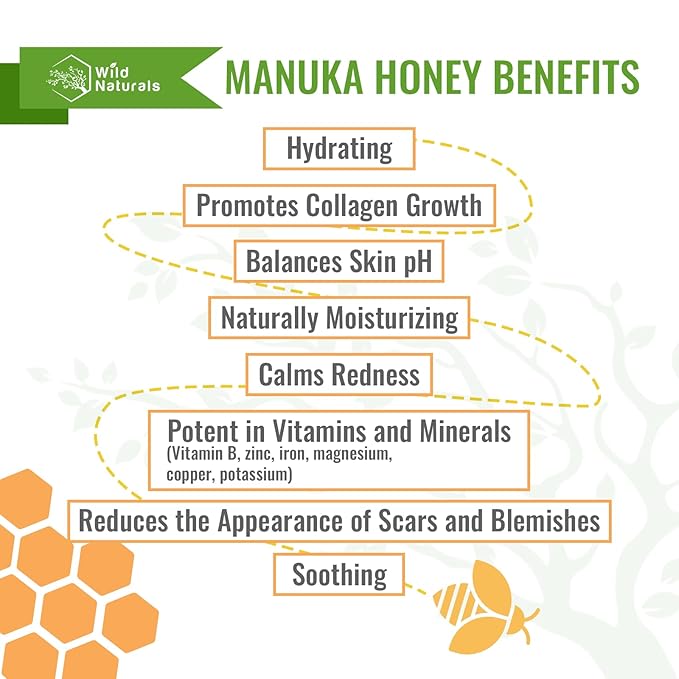Wild Naturals Eczema & Psoriasis Cream for Dry, Itchy Skin + Manuka Honey Eczema and Psoriasis Body Wash – Organic, Natural Body Wash with Aloe Vera, Cehami, and Manuka Honey