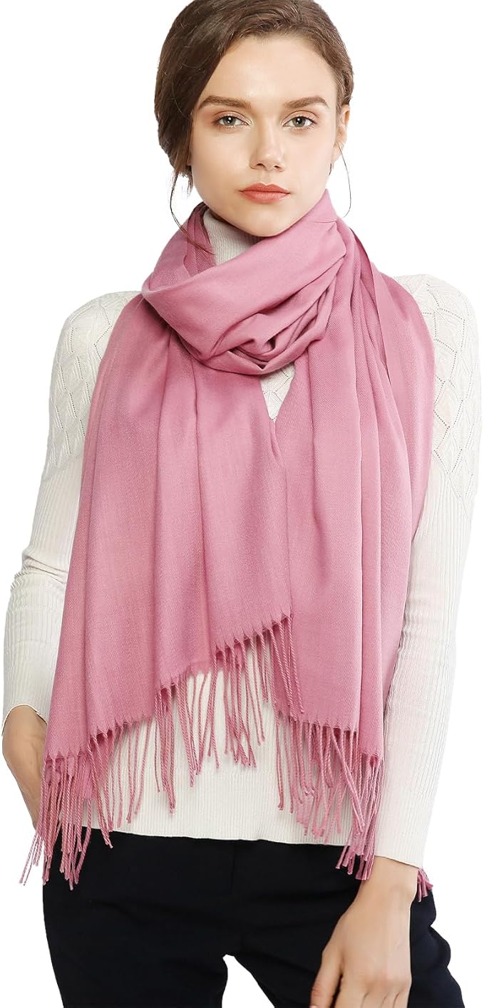 RIIQIICHY Women's Scarf Pashmina Shawls and Wraps for Evening Dress Bridesmaid Wedding Bridal Winter Warm Long Large Scarves