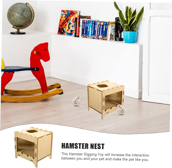 BESPORTBLE Hamster Digging Box Comfortable Pet Nest for Small Animals Mimics Natural Tunnel System Lightweight Design for Easy Carrying Durable Material for Hamsters and Other Small Pets