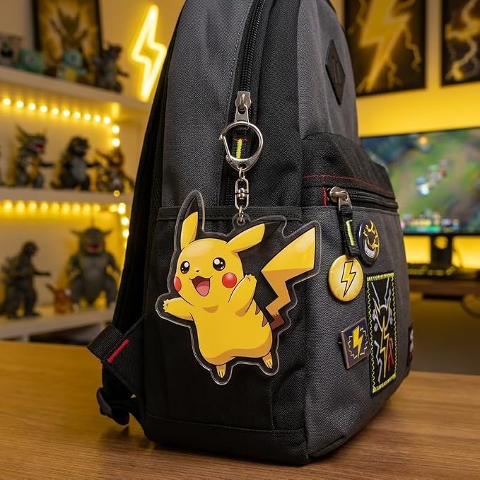 PumpCar Acrylic Keychain Double-Sided Charm Key Ring with Metal Clip Backpack Charm Bag and Car Key Accessory Collectible
