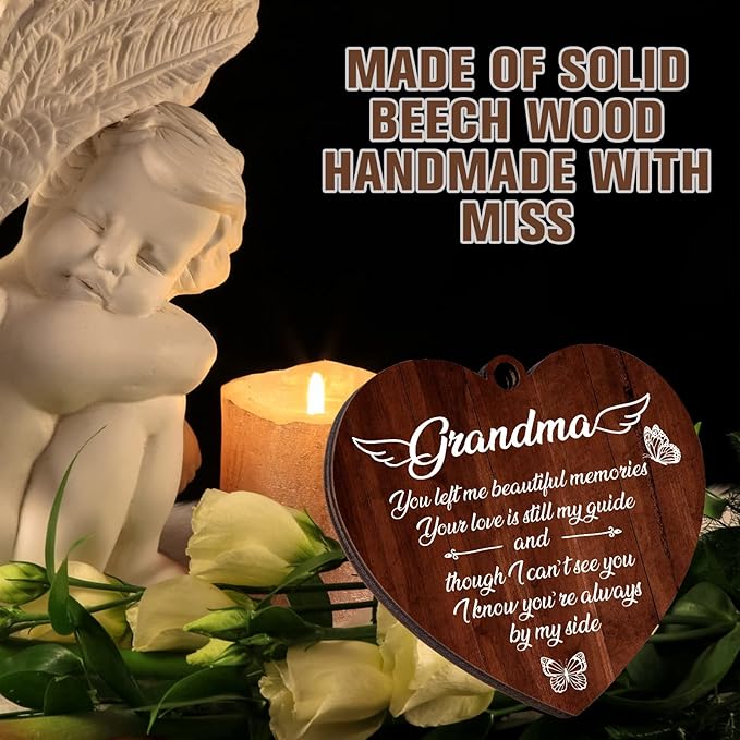 Vetbuosa Grandma Memorial Picture Frame, Sympathy Gifts for Loss of Grandmother, Bereavement Remembrance Funeral Condolence Gifts, Fits 4x6 In Photo