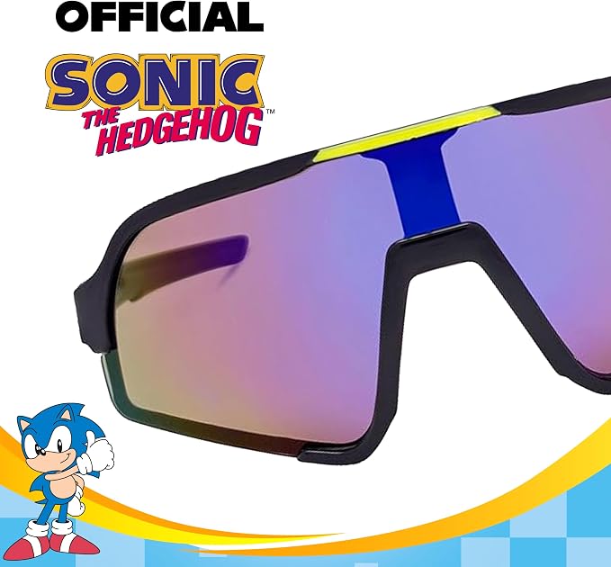 ARKAID Sonic the Hedgehog Boys Sunglasses | 100% UV Protection | Official Sega Sonic the Hedgehog Boys Sunglasses | Impact Resistant | Gift Idea | Fits Most Kids