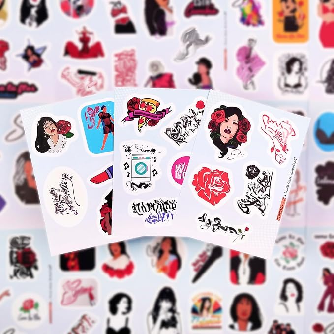 Selen_a Quintanill_a Stickers for Water Bottles - Waterproof Selenaa Stickers, Gifts for Women and Men, Gifts for Women & Men