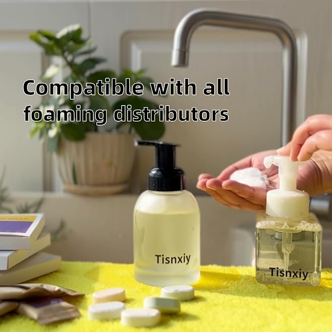 Foaming Hand Soap Tablet Refills - 12 Count- 96 fl oz total (12x 8 fl oz) - Eco-Friendly Foaming Hand Soap Refill - Gentle on Hands, Kind to Earth - Unscented