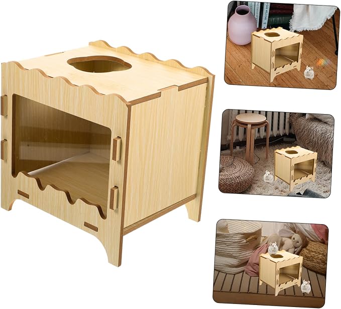 POPETPOP Hamster Digging House Toy Soft Nesting Box Thick Bedding for Small Animals Hideout Tunnel for Hamsters Gerbils and Other Pets