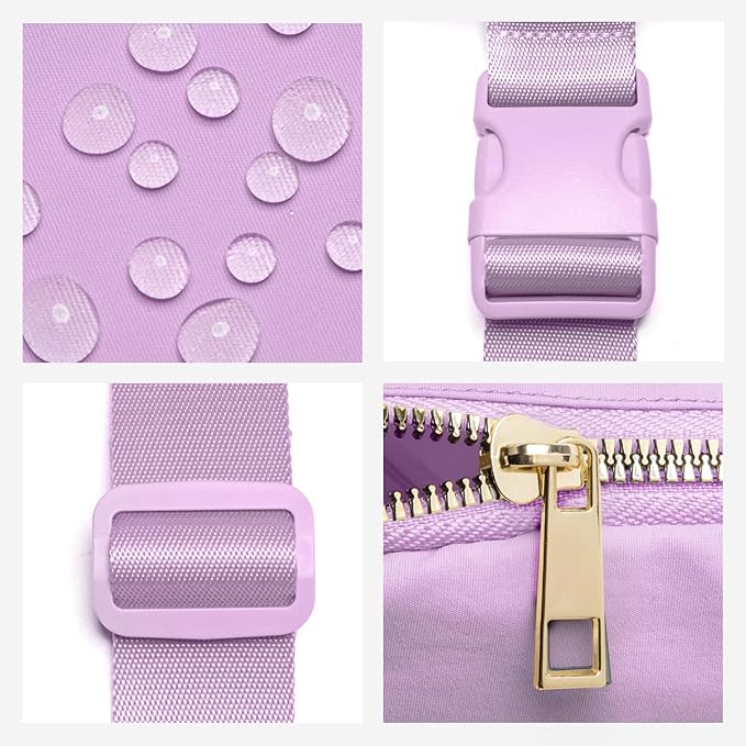 Gitus Initial Belt Bag Fanny Pack Crossbody Bag for Girls Birthday Gifts Age 8-10 Teen Girl Gifts Trend Stuff Personalized Letter Gifts for Daughter Sister (Lavender-G)