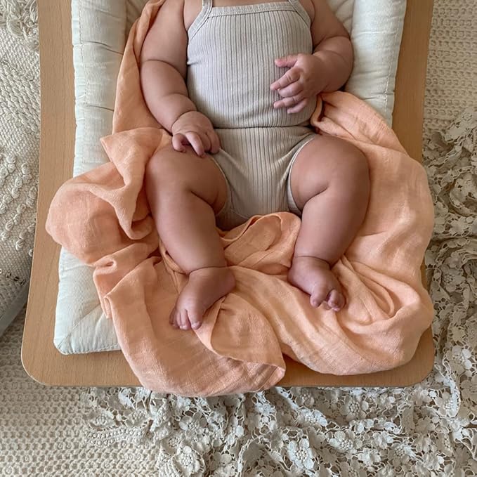 aden + anais Boutique Organic Swaddle Blanket 4-Pack – 100% Organic Cotton Muslin, Large, Soft, Breathable Receiving Blankets for Infants – Lightweight Multi-Use Baby Swaddles, Mother Earth