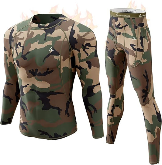 CL convallaria Thermal Underwear Long Johns Set Mens Winter Gift Hunting Gear Sport Base Layer Bottom Top
