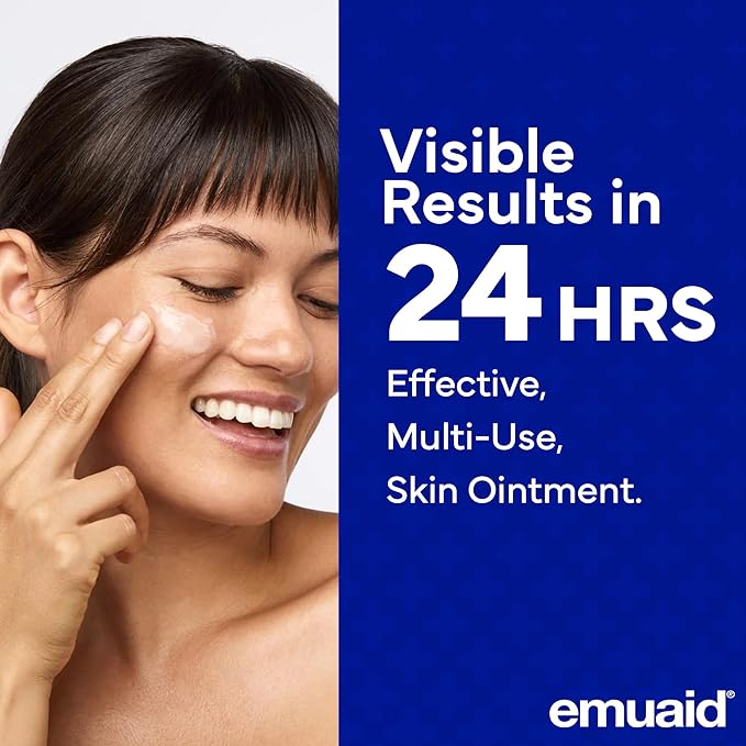 emuaid Ointment for Eczema and Psoriasis Relief, Reduces Itching, Pain, Swelling, Regular Strength Treatment for 100+ Skin Conditions, Steroid and Chemical-Free, Suitable for All Ages, 16oz