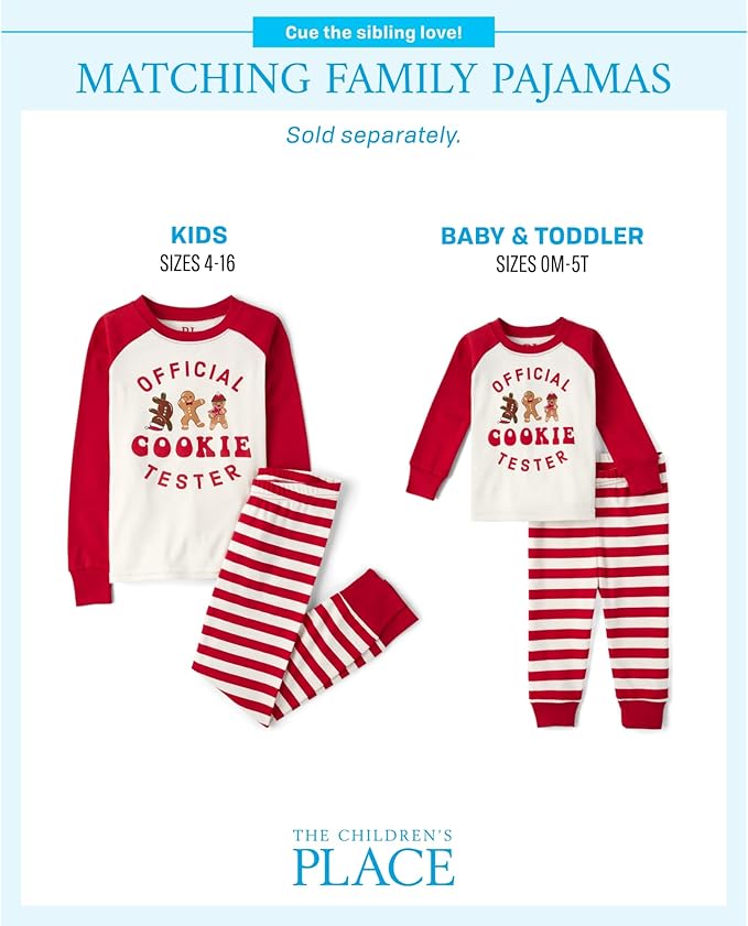 The Children's Place unisex-baby And Kids, Sibling Matching, Holiday Pajama Sets, Cotton