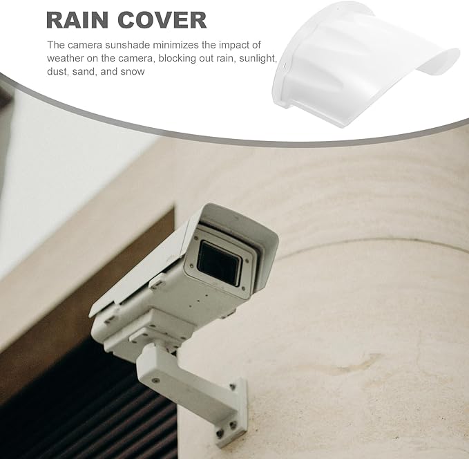 HOMSFOU Outdoor Camera Rain Cover Weatherproof Protective Roof Shield Sun Shade Cover for Security Cameras 11.41X8.07X6.18 Inch Easy Installation Durable Outdoor Camera Protector