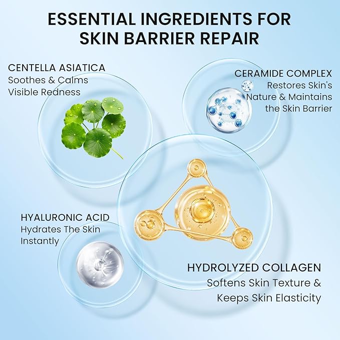 5X Ceramide Barrier Moisturizer Face Cream，With Ceramide Hyaluronic Acid Centella Collagen Hydration Relief Redness Reducing Ultra Repair Cream For All Skin Type Sensitive Skin-#4-1PC