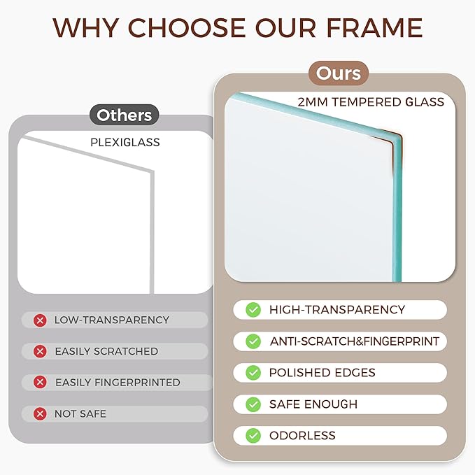 Fun Memories Black Picture Frames 11x14 Set of 3, Light Wood 11 x 14 Frames for Wall, Solid Oak Wood Frame 11 by 14 with Tempered Glass, 11x14 Frame with Mat for 8x10, Black 11x14 Poster Frames