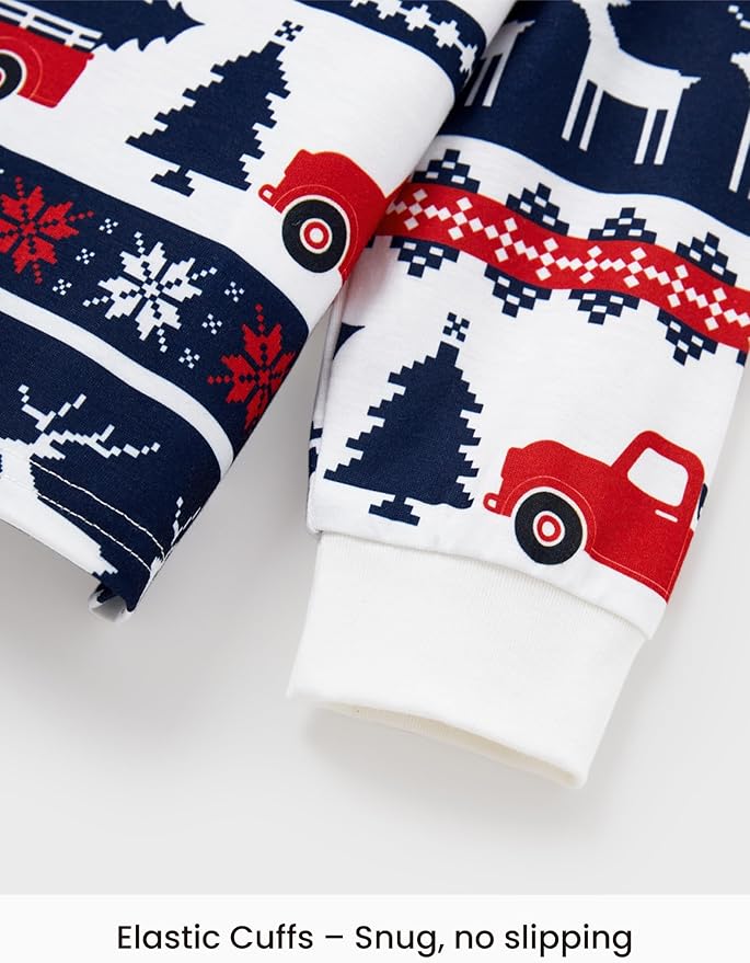 PATPAT Christmas Family Matching Pajama Sets Includes Christmas Socks - Perfect for Family Photos & Holiday Celebrations