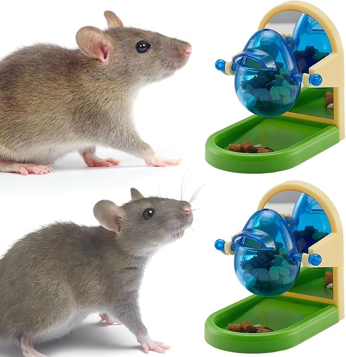 2Pcs Rat Enrichment Foraging Toy, Intelligent Treat Dispensing Puzzle | Interactive Puzzle Design Inspires Natural Foraging Instincts, Slows Feeding Speed to Relieve Boredom and Anxiety for Rats